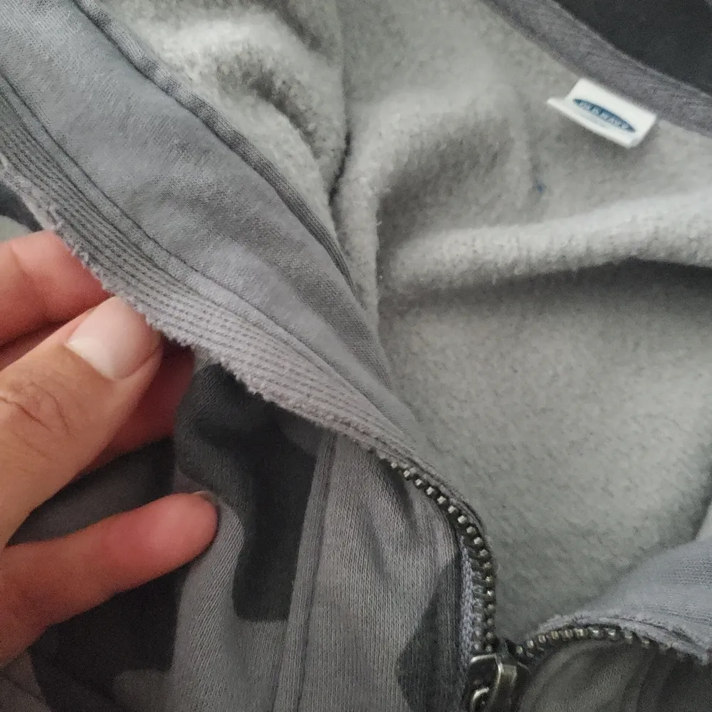 Oversized Half Zip frenvh Terry funnel neck sweatshirt size XS fits big old navy - Image 2