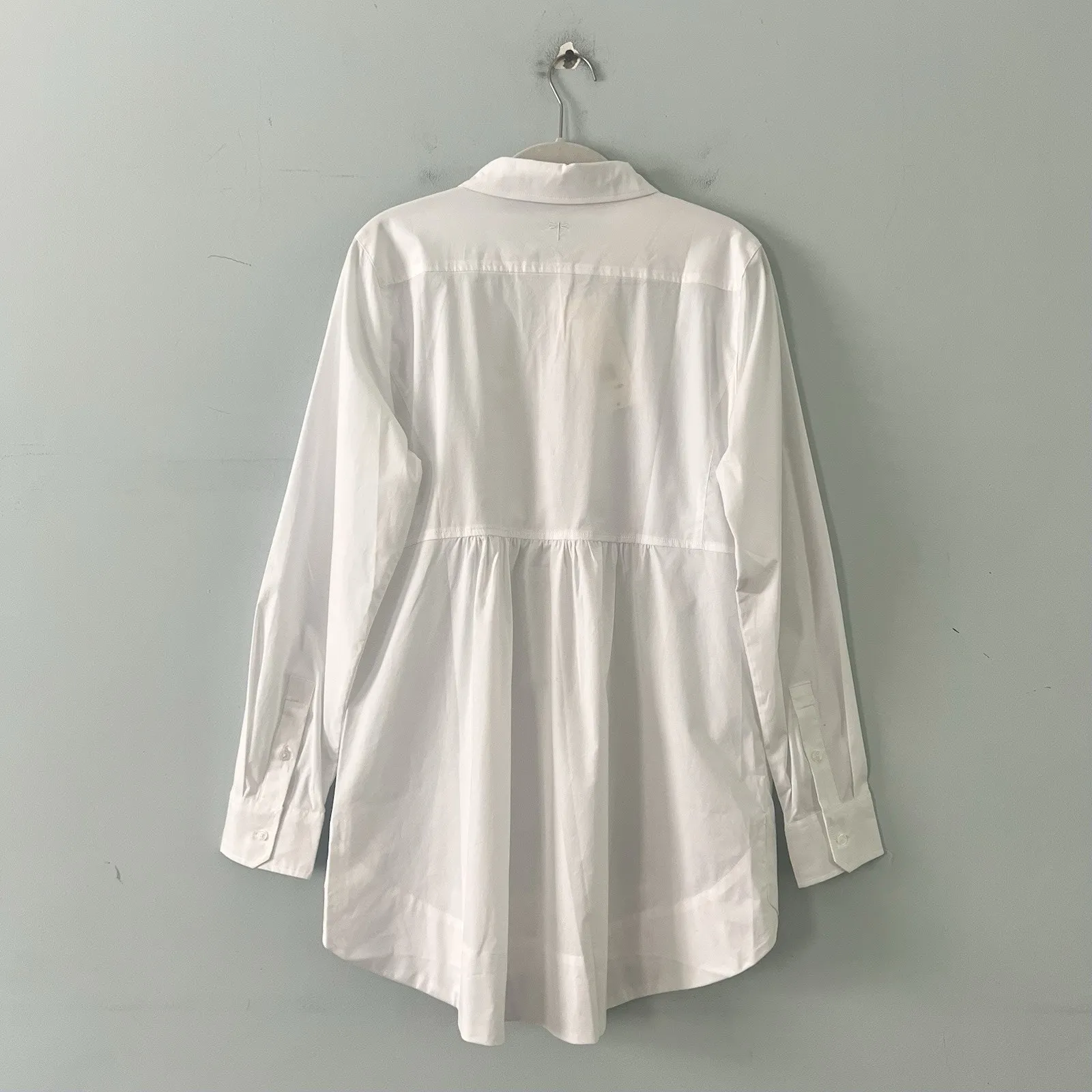 NWT Tyler Boe Sherri Button Down White Tunic Long Sleeve Shirt Size 8 - Image 3