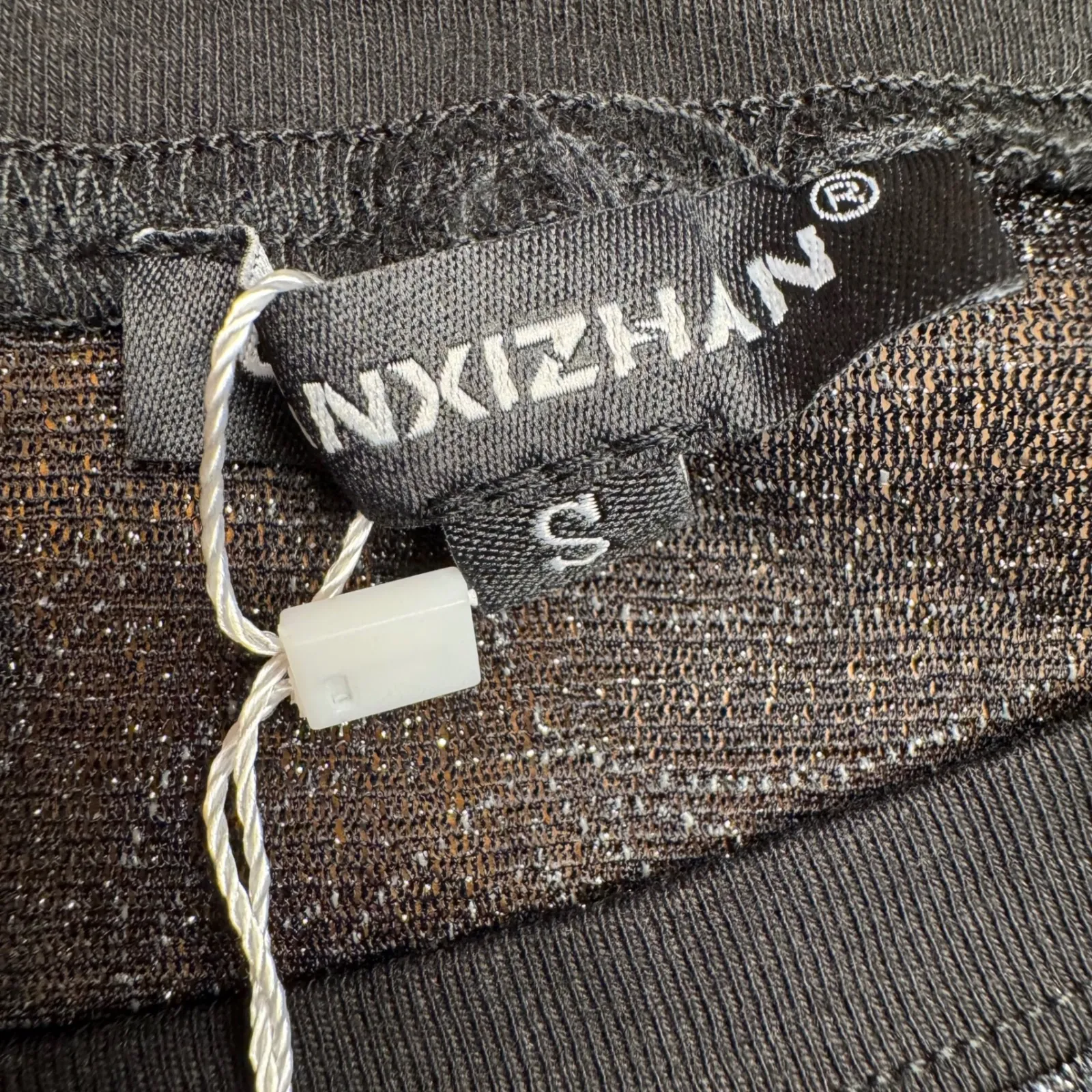 Black Rose Sparkle Mesh Long Sleeve Top Womens Small - Image 5