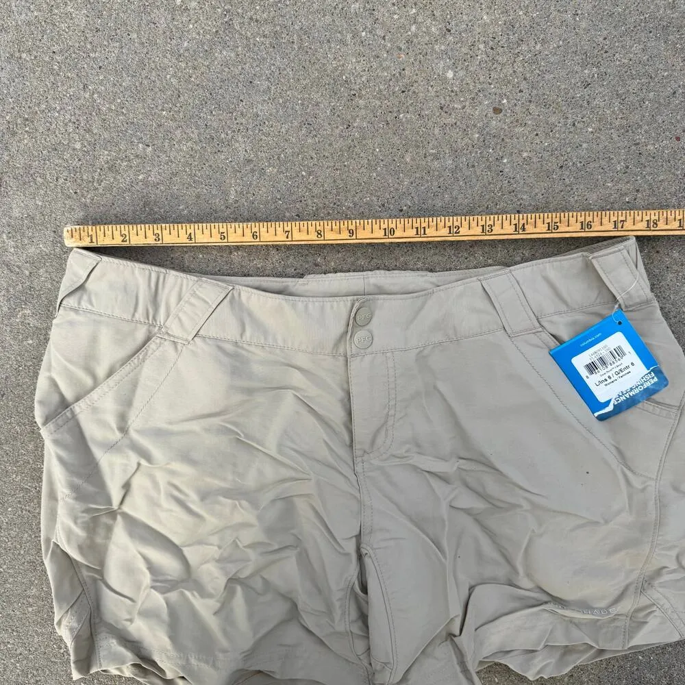 Columbia Coral Point II Shorts Beige Nylon Omnishade NWT 6" Inseam LARGE NWT - Image 6