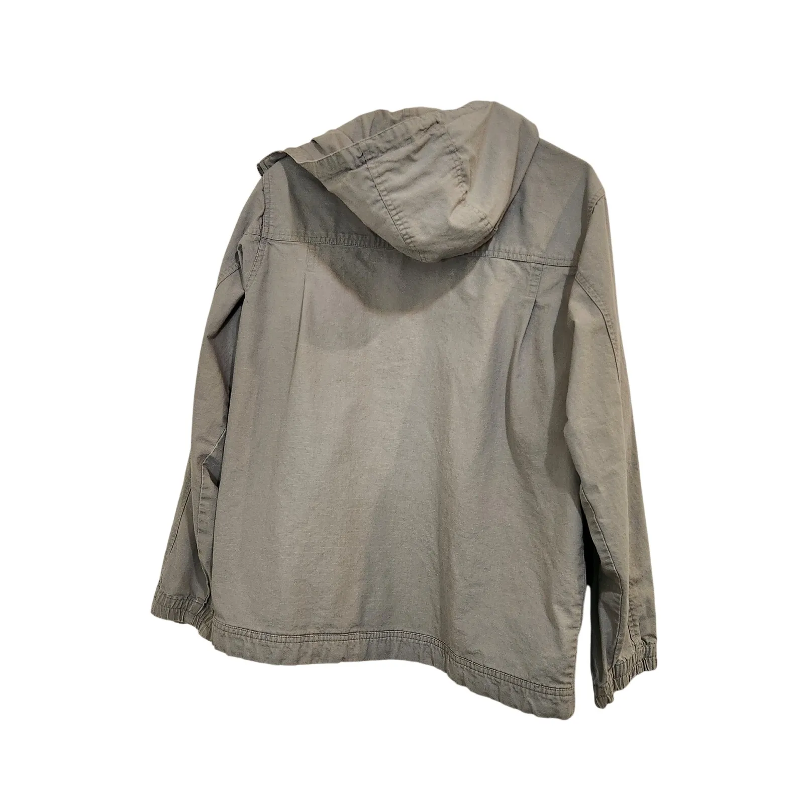 White Sierra Greige Hooded Full Zip Outdoors Casual Cotton Parka Jacket Medium - Image 2