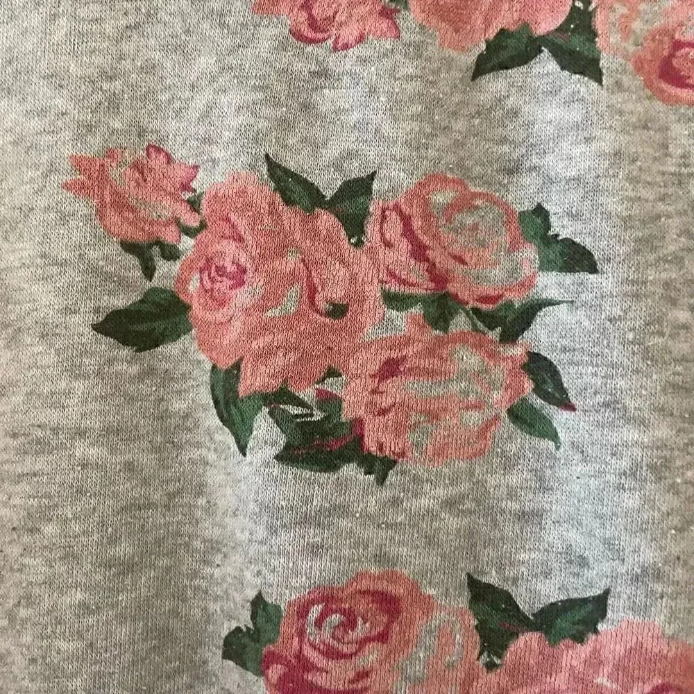 Miss Chievous Gray Pink Roses Chabby Chic Romantic SZ XL #1790 - Image 8