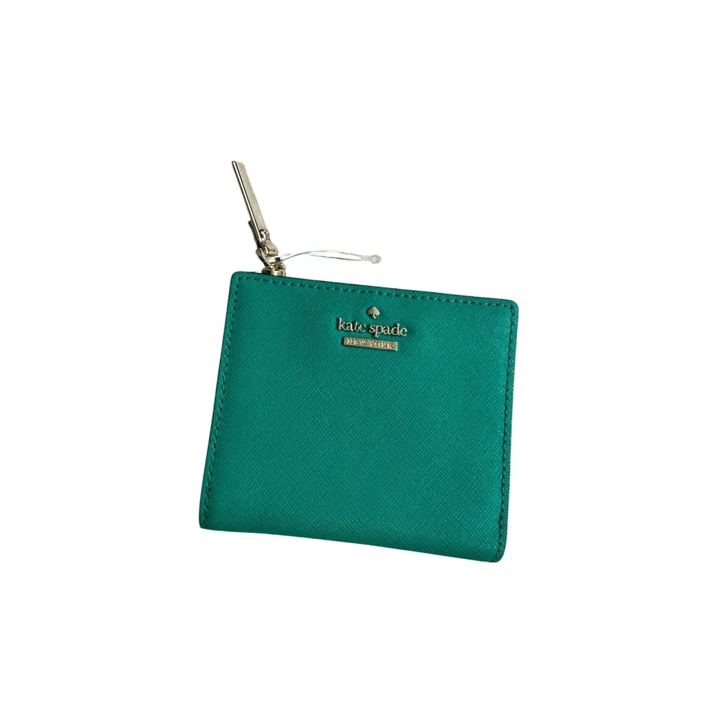 KATE SPADE Green Saffiano Leather ID Snap Wallet - Image 7