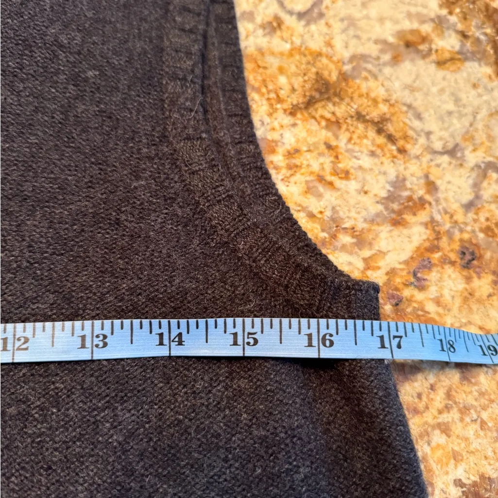 Neiman Marcus Cashmere Collection Sequin Turtleneck Vest M Gray Beaded Sweater - Image 5