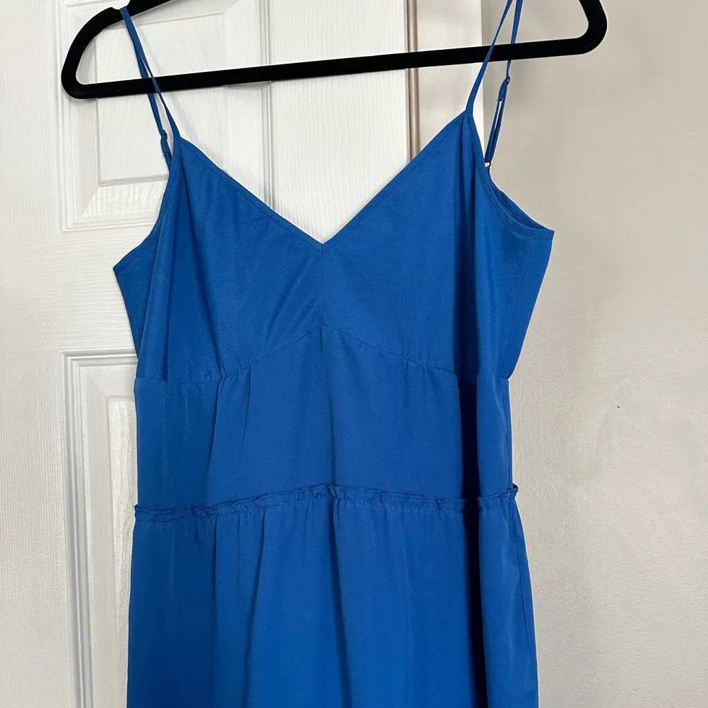 BCBGMaxAzria Summer Beach Tier Maxi Dress Royal Blue - Image 3