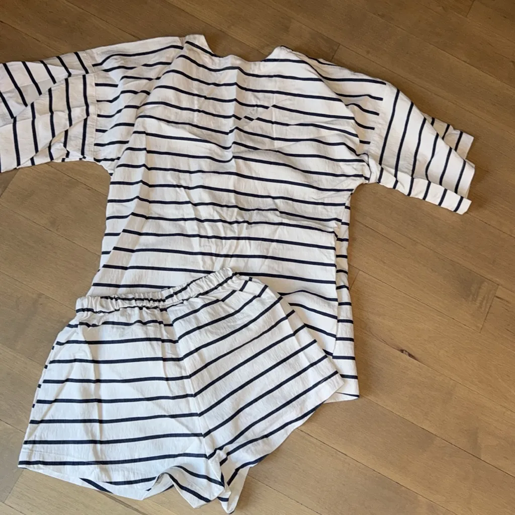 Sabo skirt striped shorts tunic set - Image 13