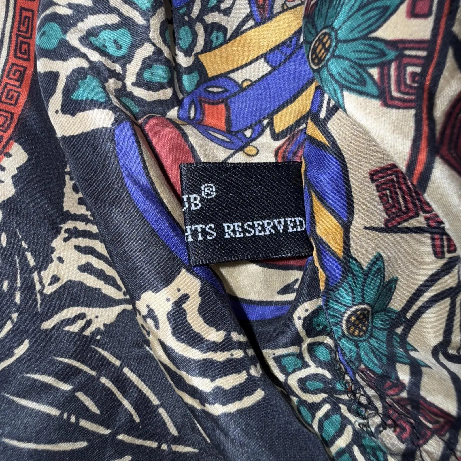 Silk Club Japanese Woodblock Art Floral Festival Asian Button Down Blouse 4XL Size undefined - Image 15