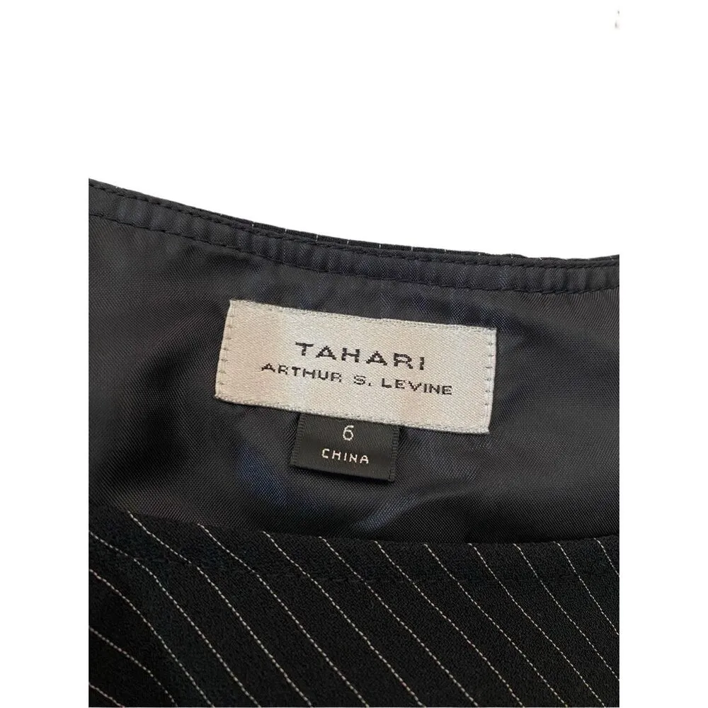 Tahari Pinstripe Tank Top Wide Strap Formal Office Business Professional Work - Image 6