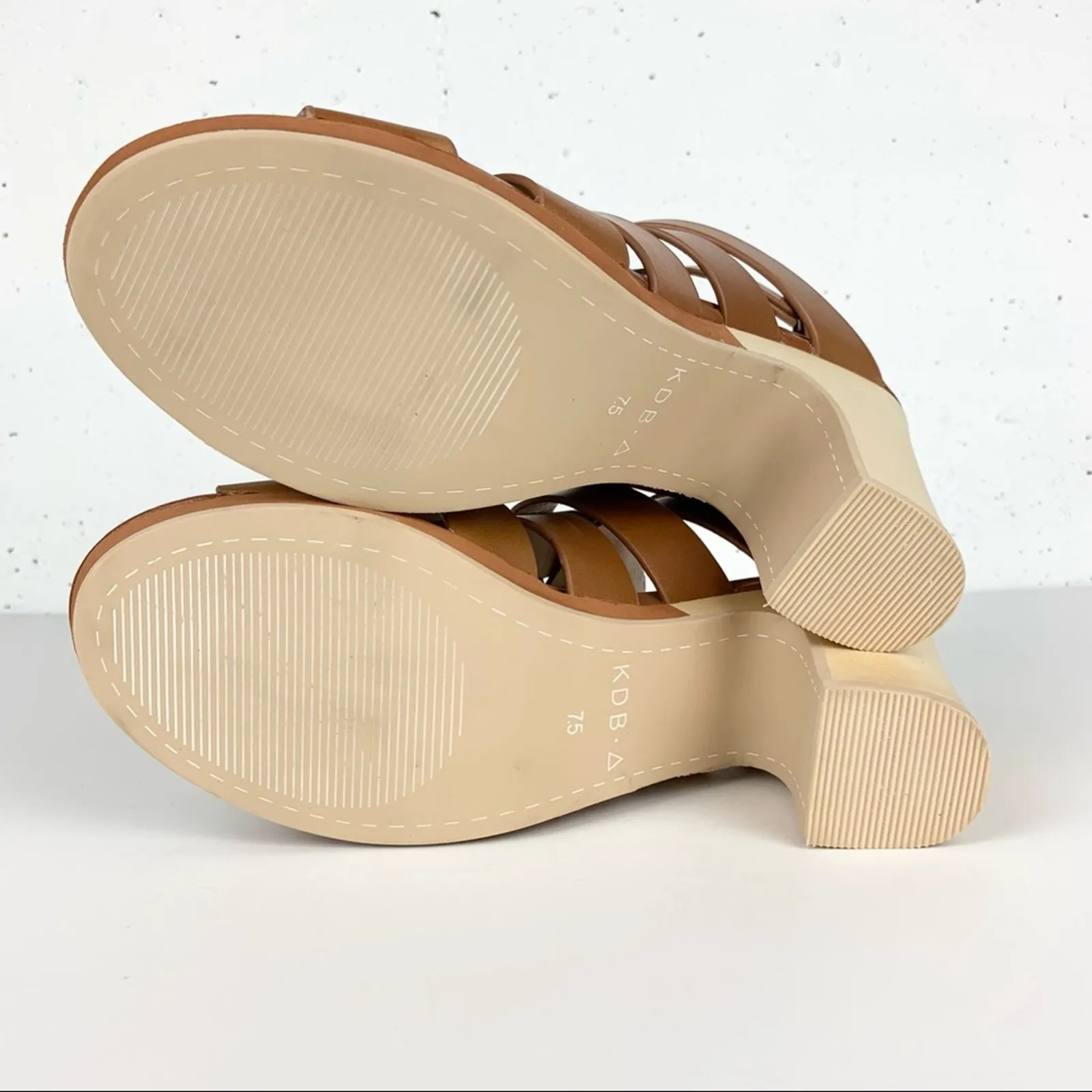 Kelsi Dagger Brooklyn Ultra Woven Ankle Strap Dress Sandals Cinnamon Brown 7.5 - Image 4