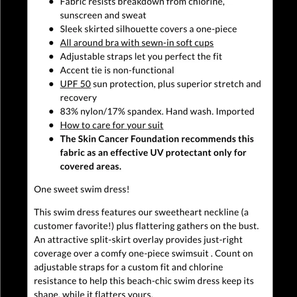 Lands'End  Plus Sweetheart Neck Black Swimsuit in Size 22W Damaged Tag - Image 14