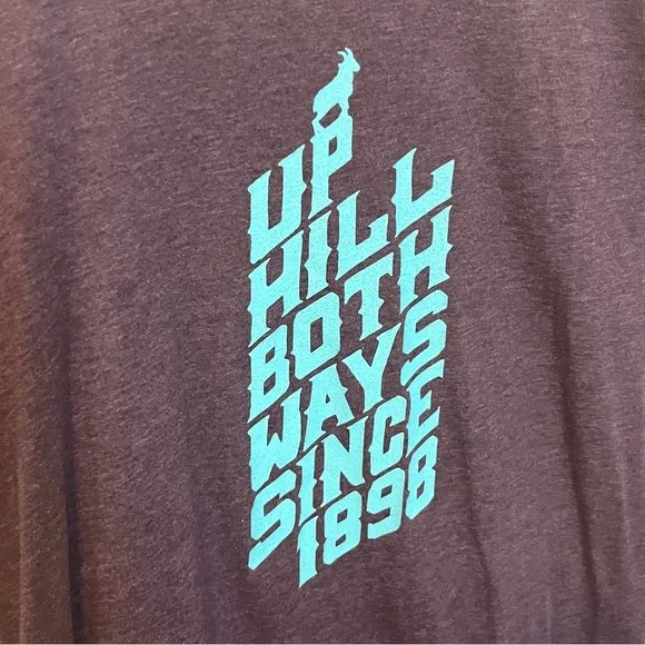 Saucony Up Hill Both Ways Running Short Sleeve Shirt Purple Medium - Image 2