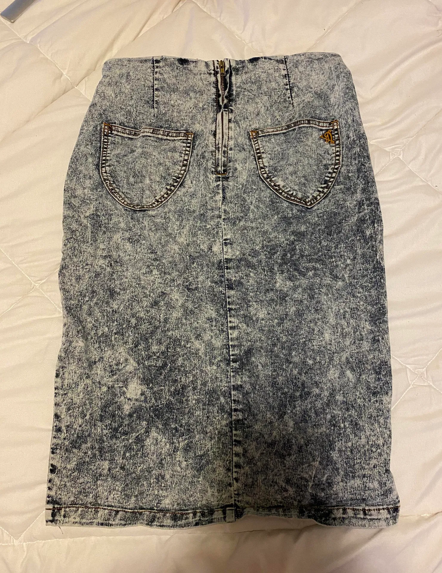 Acid Wash Skirt Blue Size M - Image 2