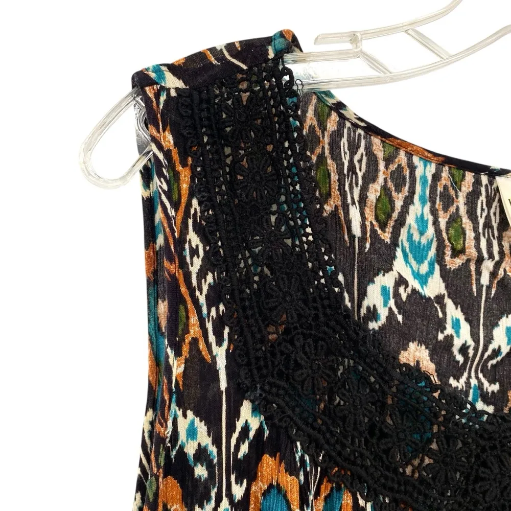 Billa Billabong Bohemian Maxi Dress Crochet Colorful Flowy - Image 5