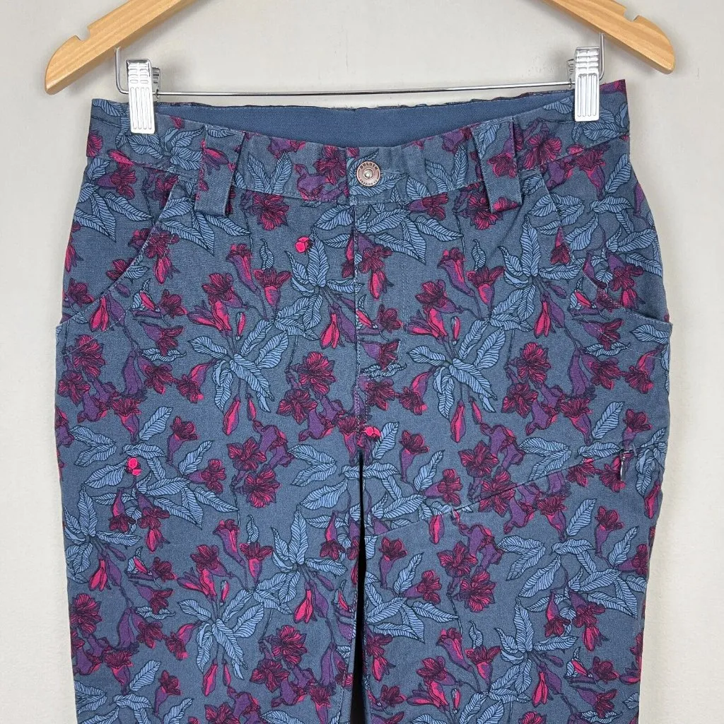 Duluth Trading Pants Women 6 Rootstock Gardening Petal Pusher Capri Crop Stretch Purple - Image 2