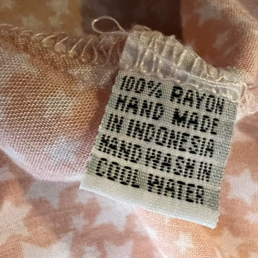 Tiare Hawaii Dress Pink Star Print Lace Up Ruffled Maxi Vacation Summer One Size - Image 8