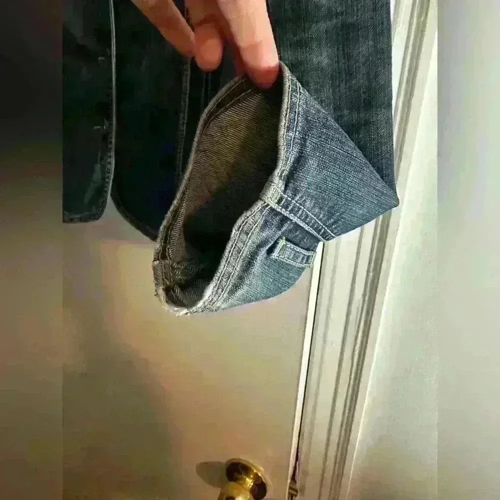 VTG Gitano Women’s 90’s Jean Jacket Blazer. Size: XL. Double pockets Blue - Image 14