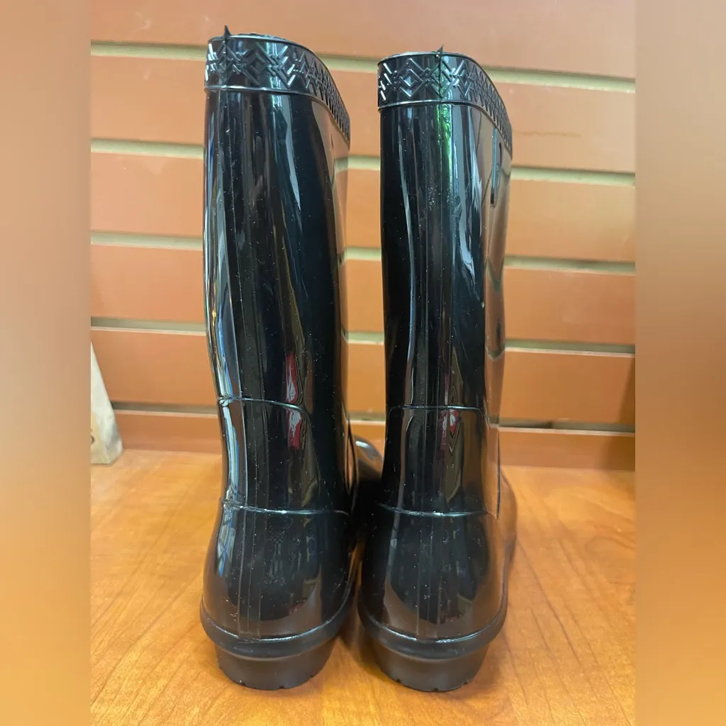 UGG Shiny Black Rain Boots - Image 5