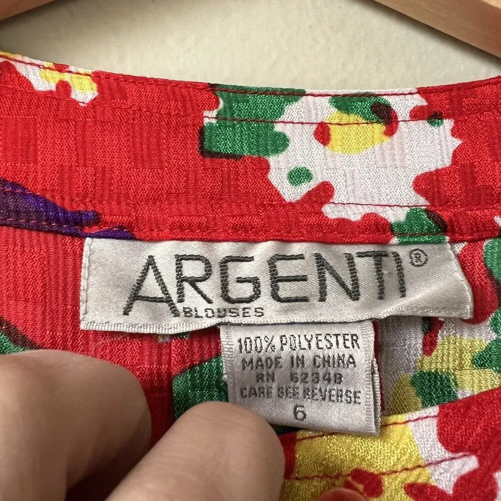 Vintage Argenti Floral Red Short - Image 2