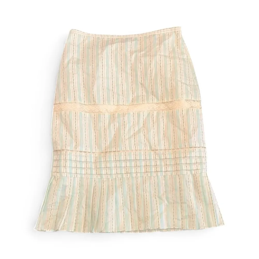 Tibi green dainty feminine Knee-Length Pencil Skirt with Pleated Tiers size 2 - Image 9