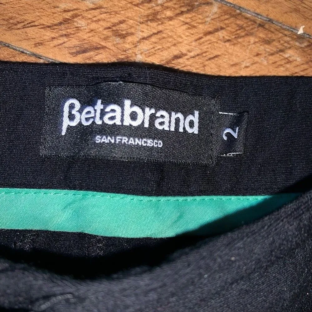 Betabrand black ponte knit business casual size 2 pants - Image 2