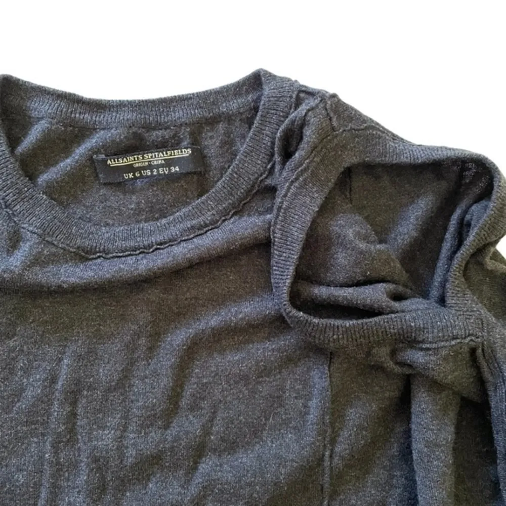 Roulo Jumper Sweater Dress - Gray Asymmetrical Cold Shoulder Tunic - Image 5