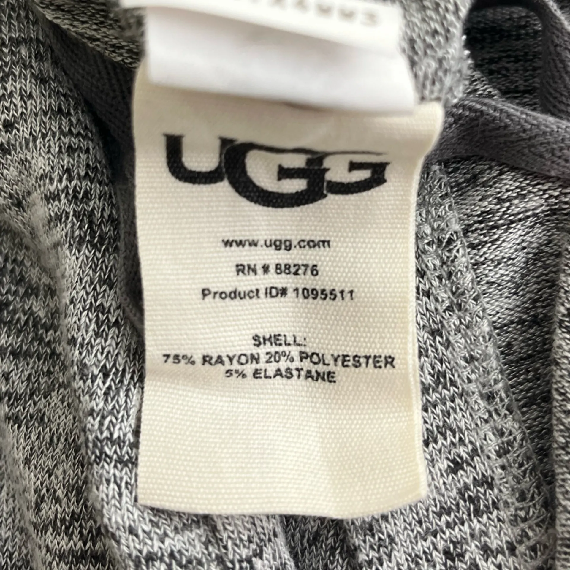 UGG Women’s Gray Marled Long Sleeve Knit Top w/ Boho Side Tie Detail Size M - Image 9