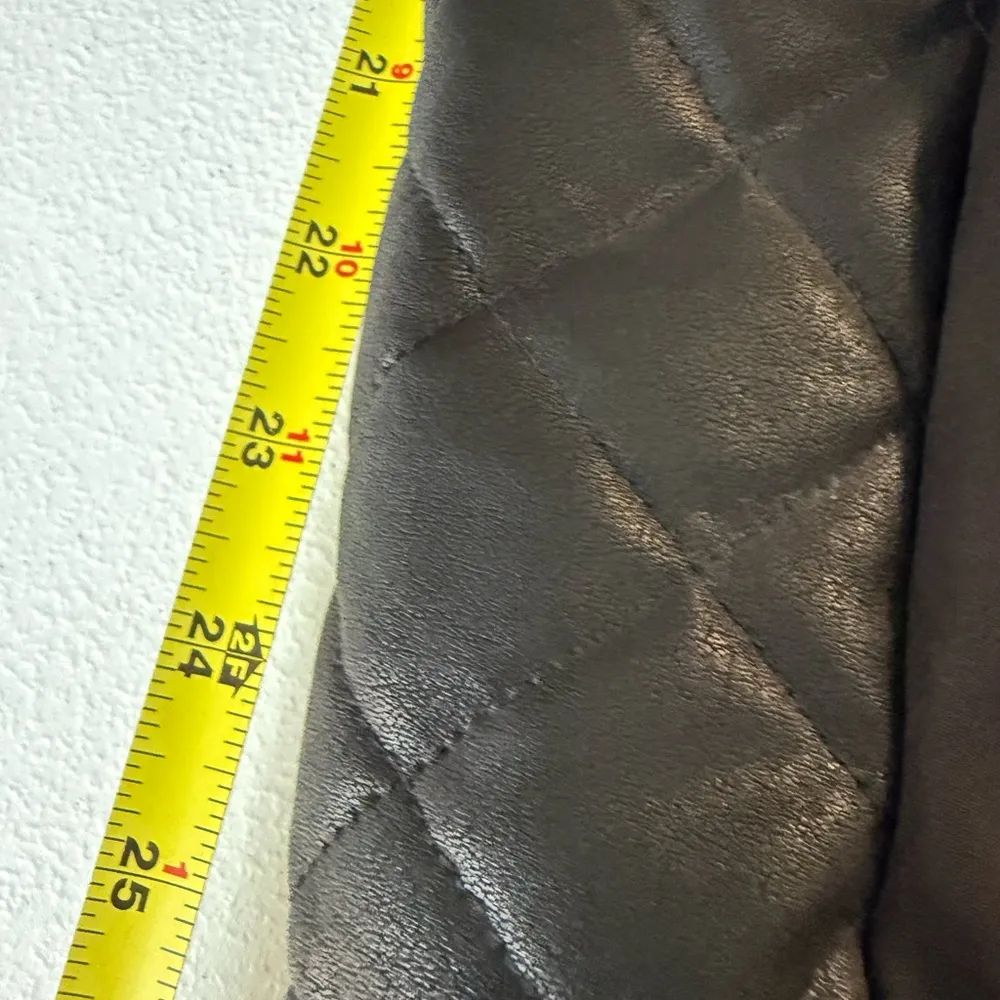 Victoria’s Secret Sport Faux Leather Jacket Rose Gold Hardware Black Medium Vtg - Image 8