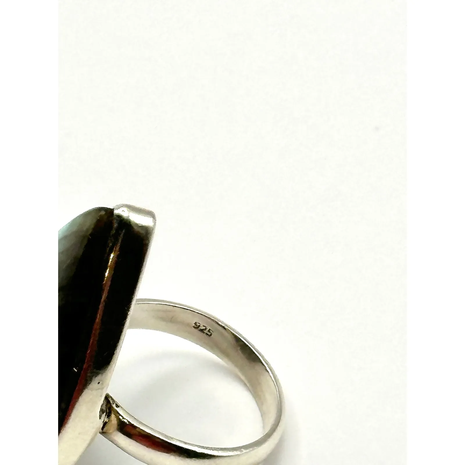 Labradorite Sterling Silver Statement Ring Size 8.25 - Image 9