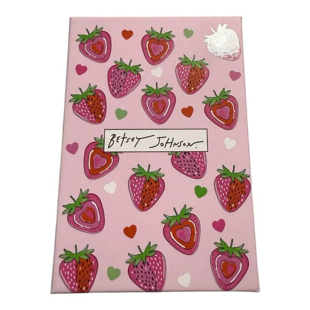 Betsey Johnson Gold Tone Summer Picnic 3D Strawberry Bag Charm NIB - Image 4