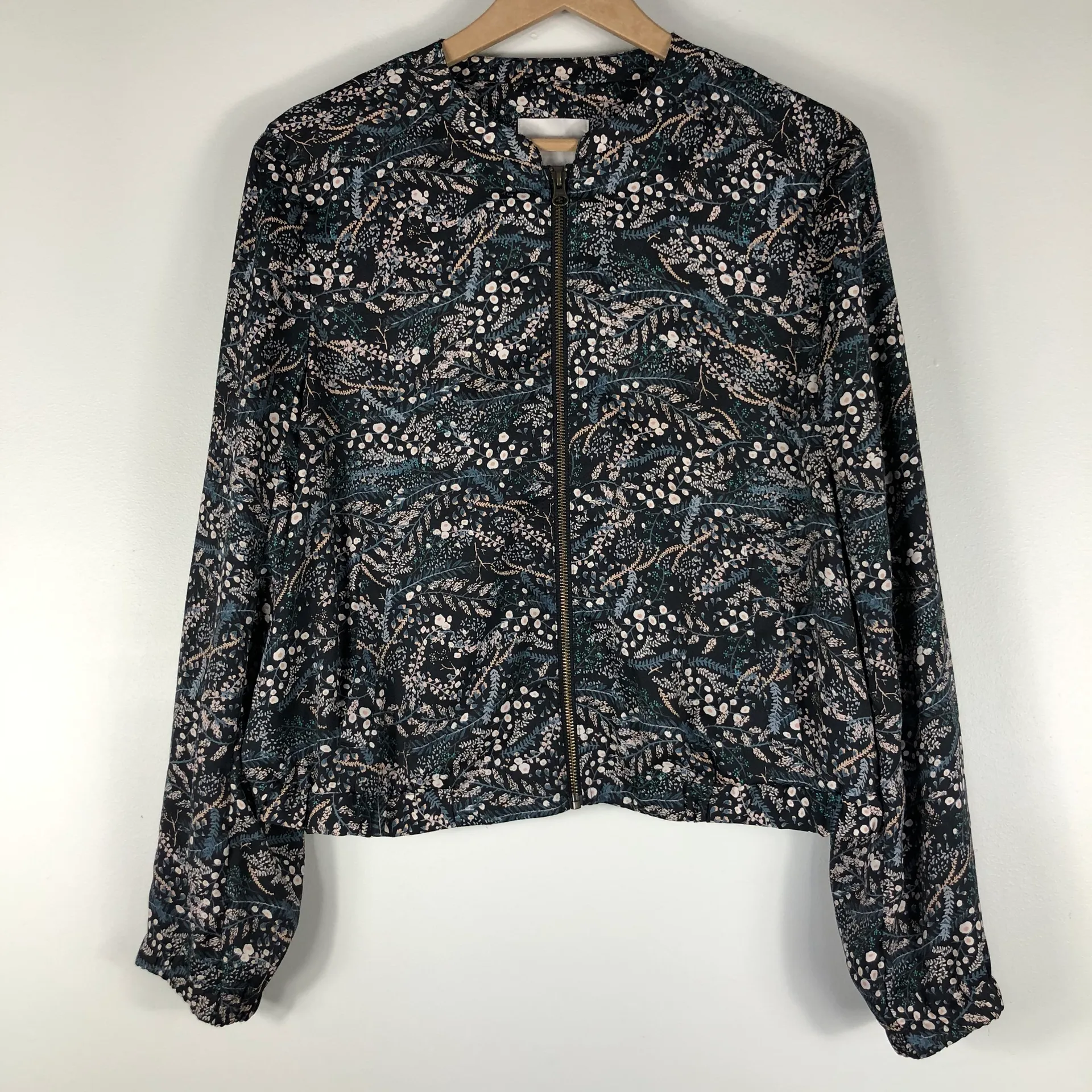 Ann Taylor Loft Floral Bomber Jacket - Image 3