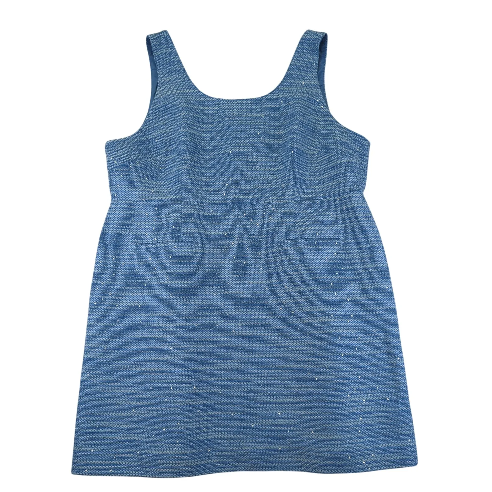 J Crew Blue Sequin Tweed Louisa Lady Jacket Mini Sheath Dress Set 22 BP602 BR725 - Image 4