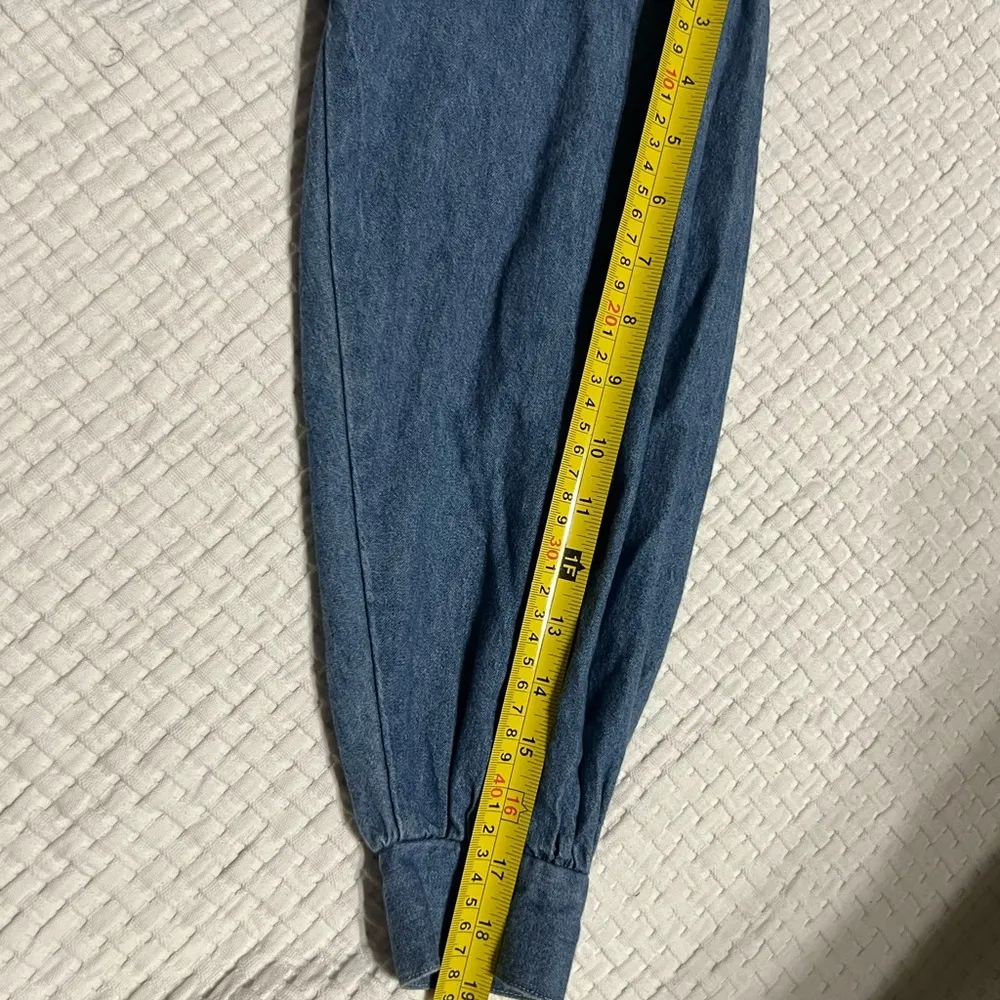 VINTAGE Jean Shirt Womans Blue BonJour Button Up 90s Western Size M - Image 5