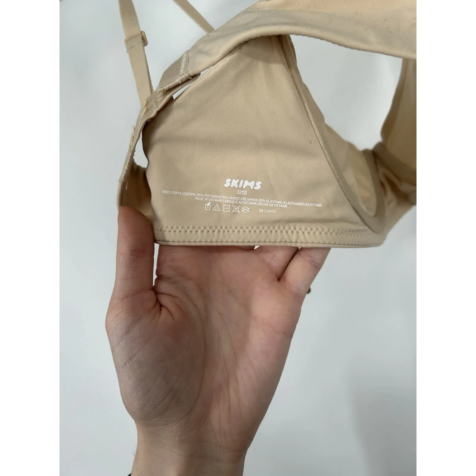 Skims Fits Everybody Unlined Demi Bra Underwire Sand Tan Beige Size 32DD - Image 4