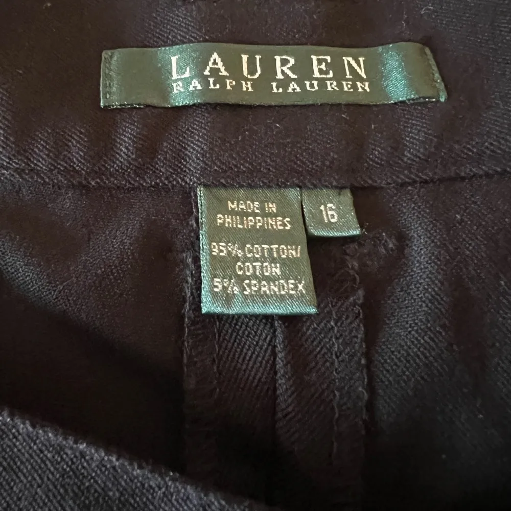 Lauren Ralph Lauren Black Pants Cape Grace Zippered Front Pockets Womens NWT 16 - Image 2