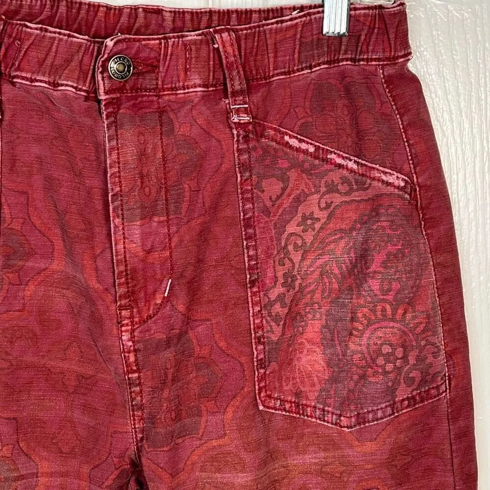 Anthropologie Pilcro The Trailblazer Sz XS Red Distressed Pants Jeans Boho - Image 10