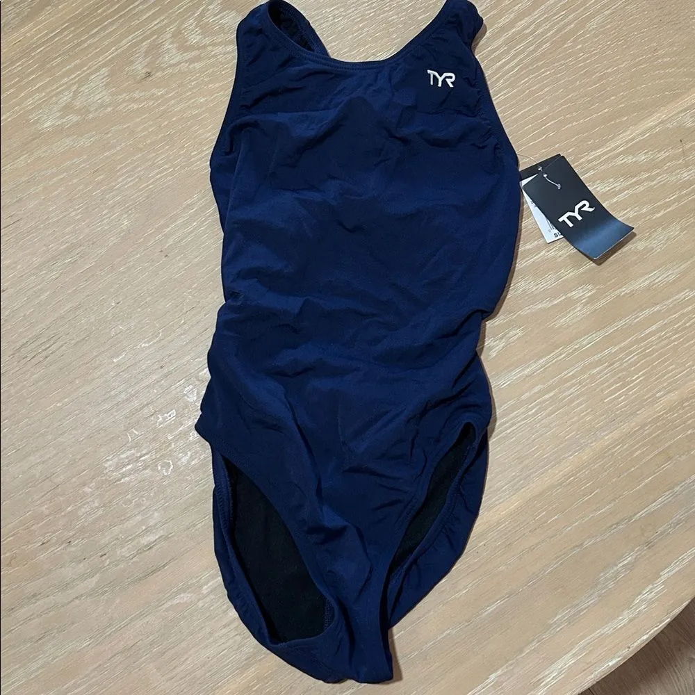 TYR Durafast Solid Maxfit One Piece Swimsuit, Navy, Size 28, NWT Blue - Image 3