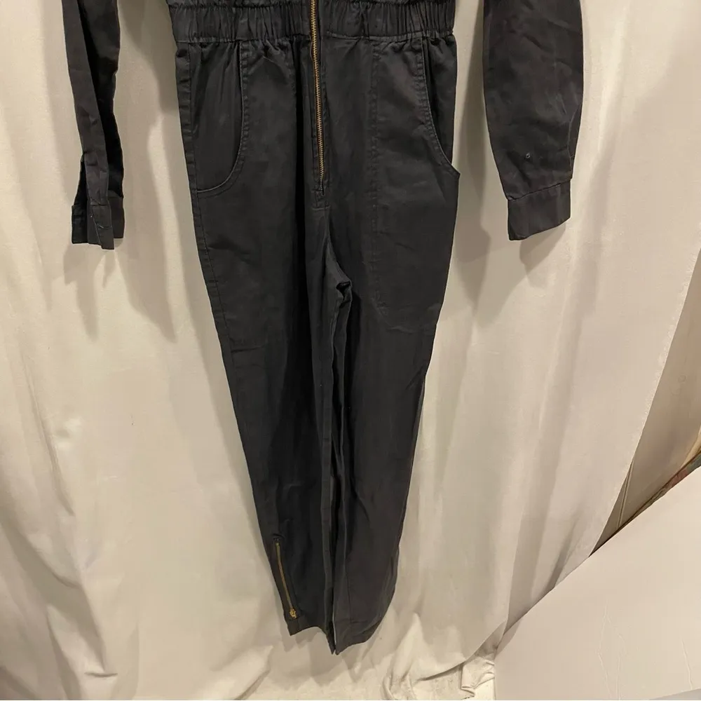 Vintage 80’s Jean St. Germain Paris charcoal zip front boiler suit pockets work Gray Size XXS - Image 7