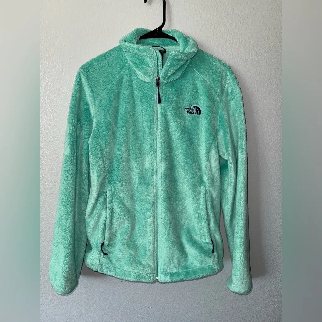 The North Face Womens Jacket Medium Mint Green Osito
Fleece Full Zipper - Image 4