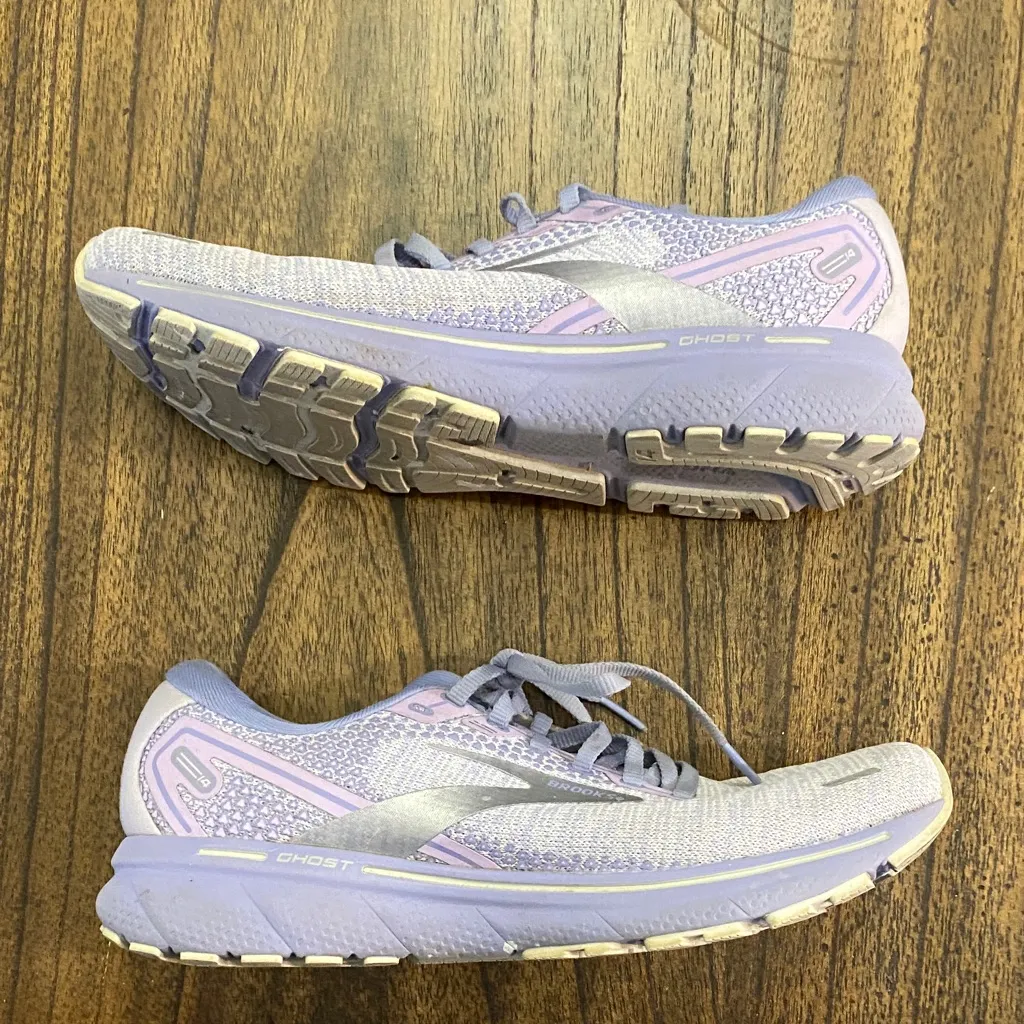 Brooks Ghost 14 Running Shoes 1203561B566 - Lilac Purple Lime Womens size 9.5 B - Image 8