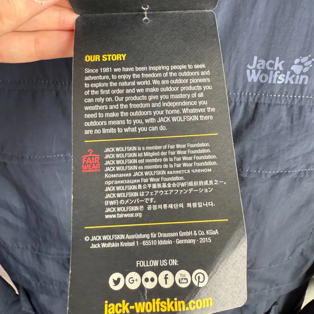 NWT JACK WOLFSKIN Midnight Blue Long Sleeve Parka Size M - Image 9