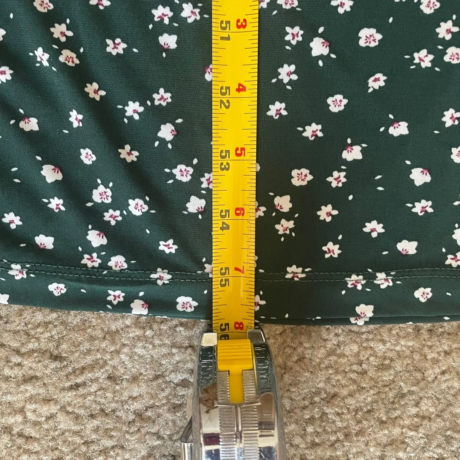 Kaileigh Green Floral Wide Leg Jumpsuit L Adjustable Straps Belted Boho Green Size 12 - Image 5