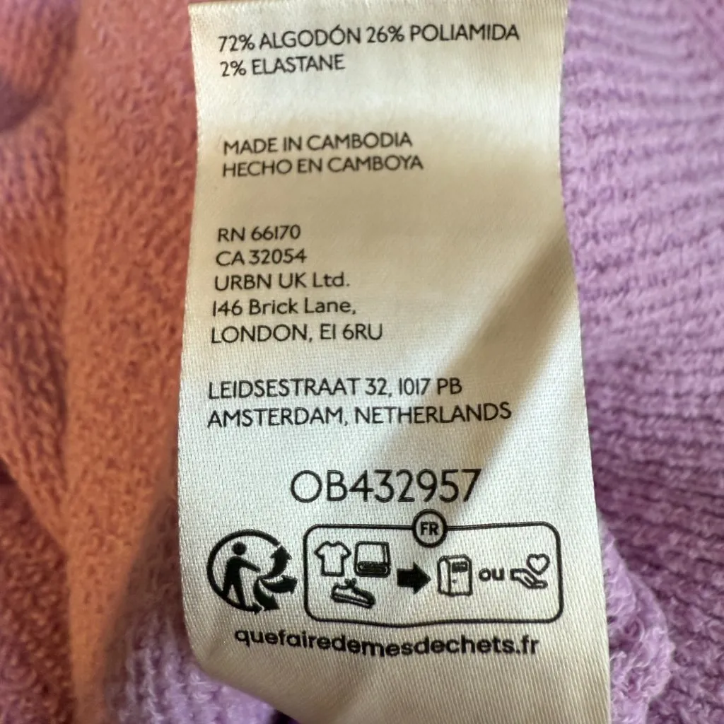 Free People Ottoman Slouchy Tunic Knit Sweater Women's Small Glowing Grape NWT - Image 15