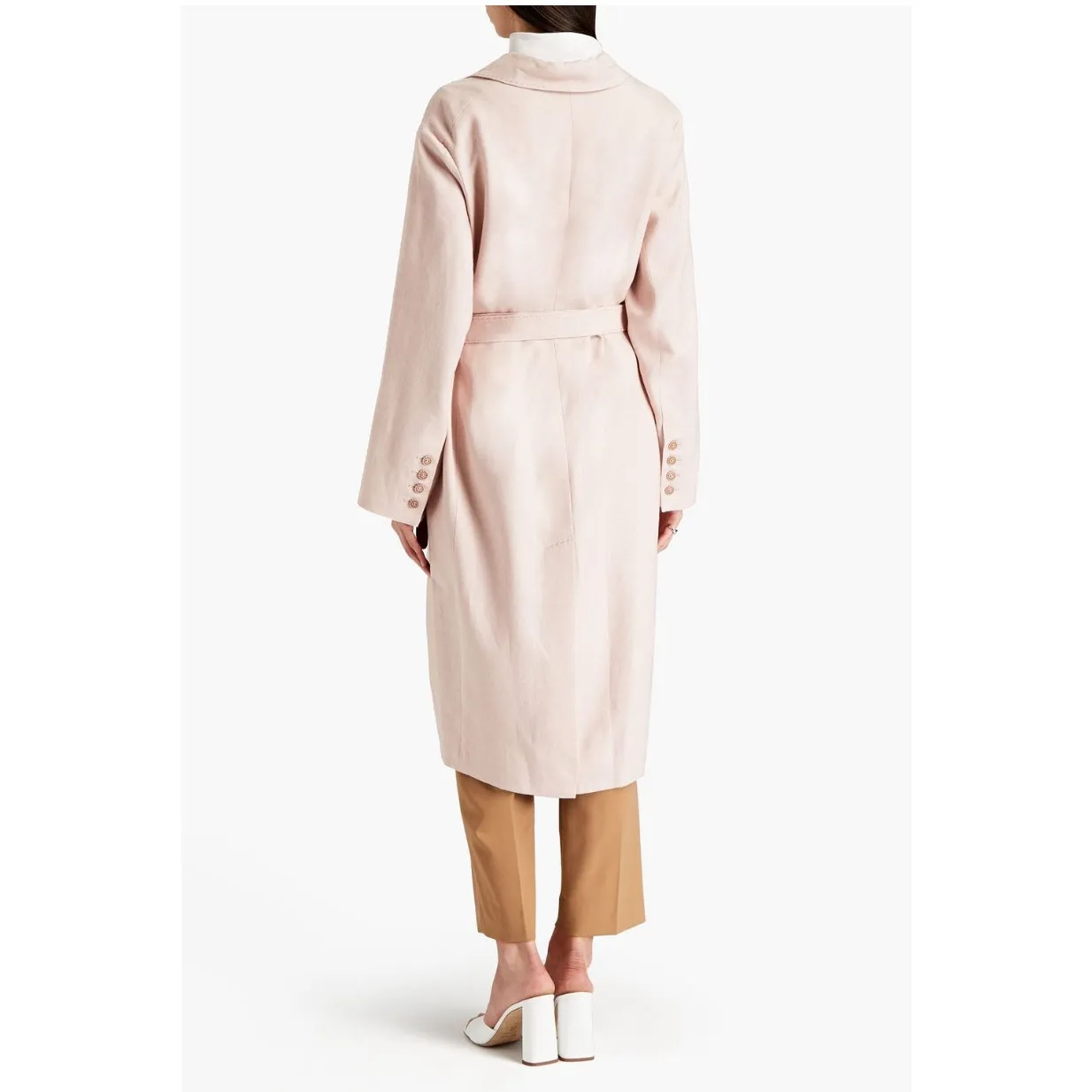 Zimmermann Luminous Blush Belted Linen Trench Duster Coat NWT Size 6 - Image 2