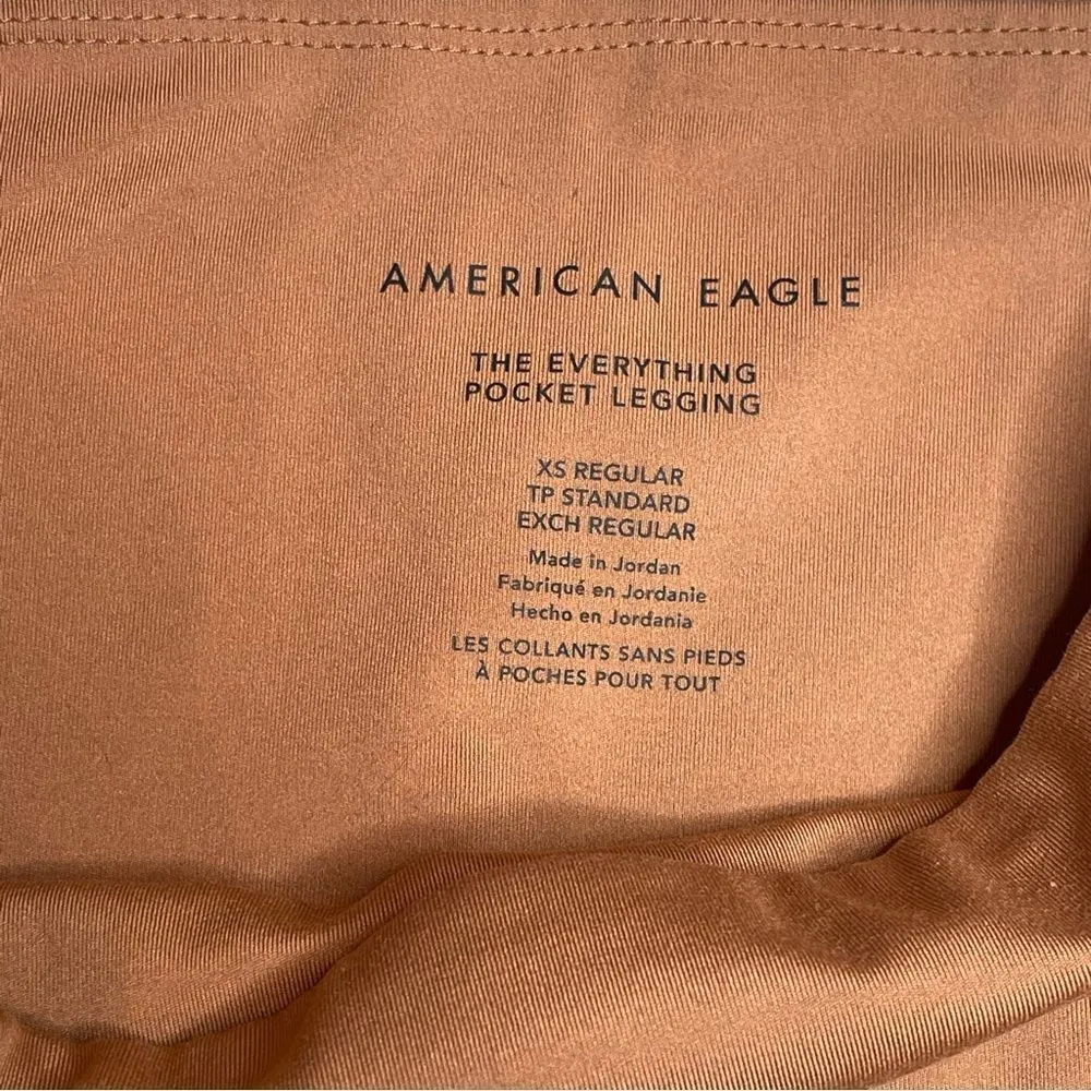 American Eagle The Everything Pocket Leggings Size XS Rust Brown Tan Athletic - Image 4