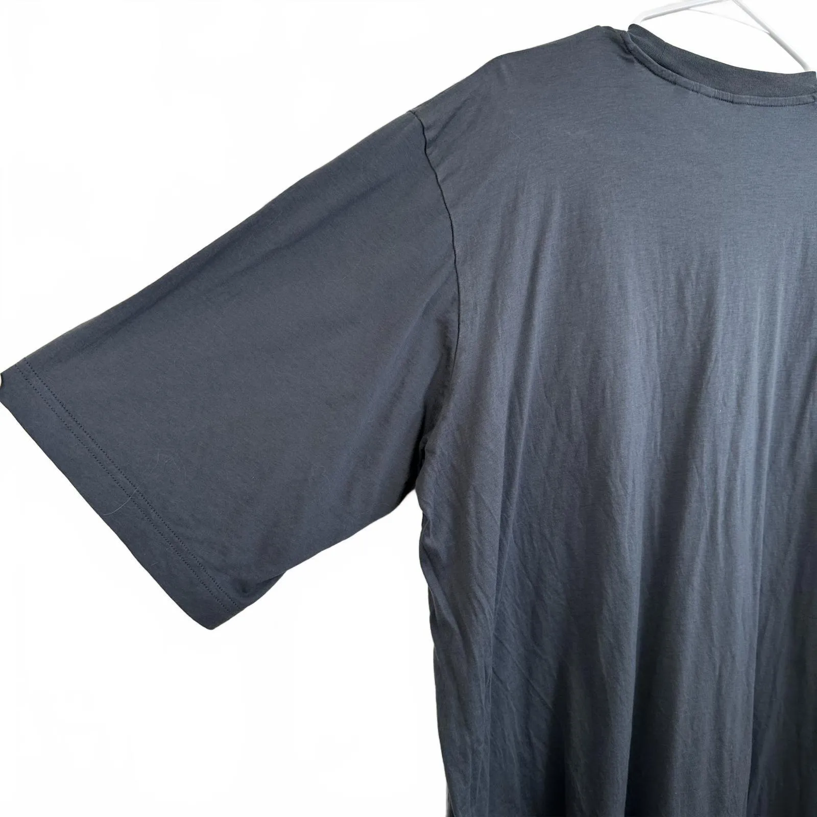 Uniqlo SUPIMA Cotton Sheer Oversized T-Shirt Gray Women Large - Image 7