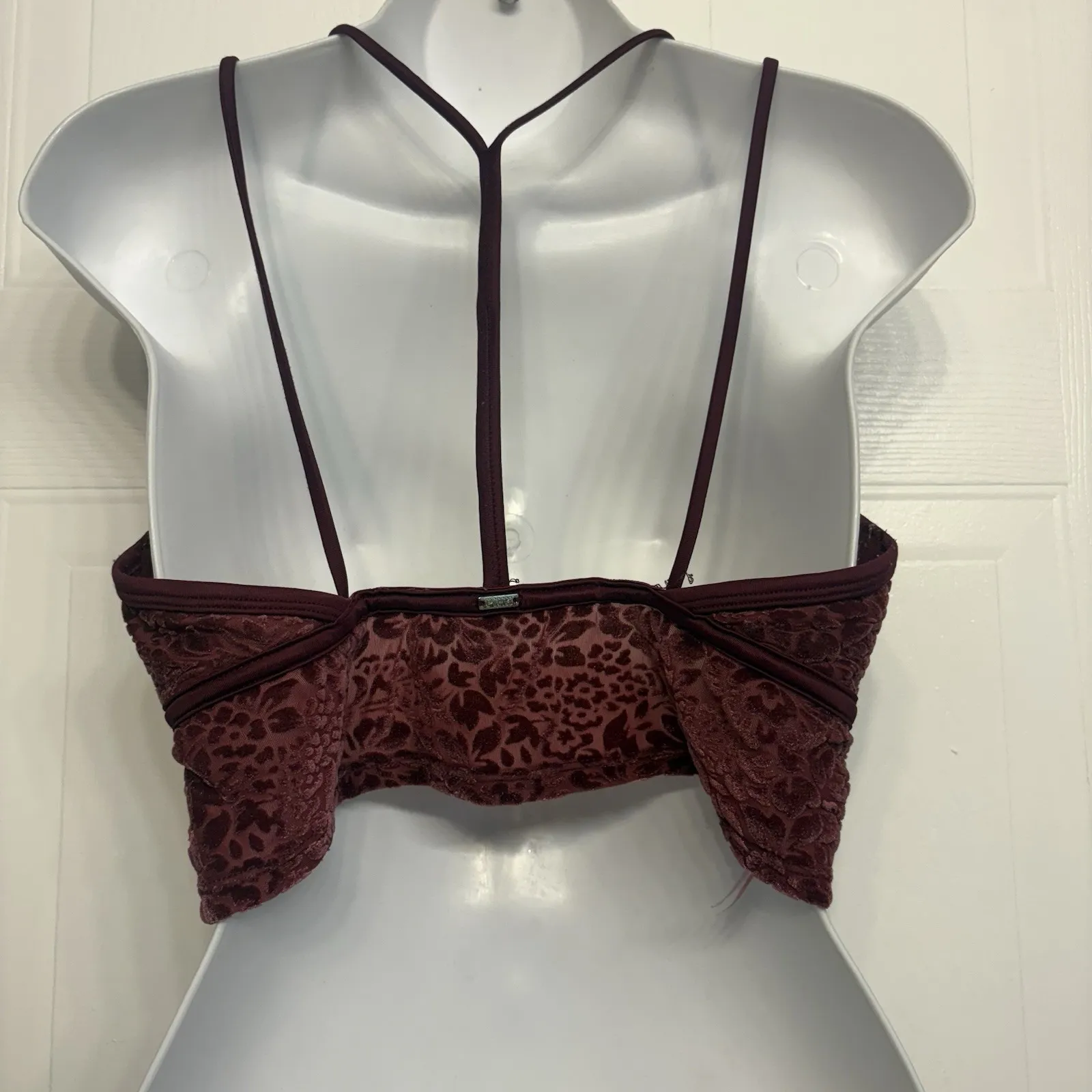 Victoria`s‎ Secret Pink Lightly Lined Bralette Velvet Size Large Vamp Red - Image 5