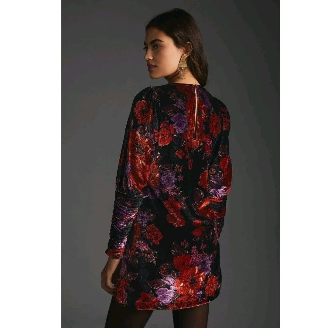 ANTHROPOLOGIE MAEVE sz XS Cowl Neck Velvet Dress - Image 2