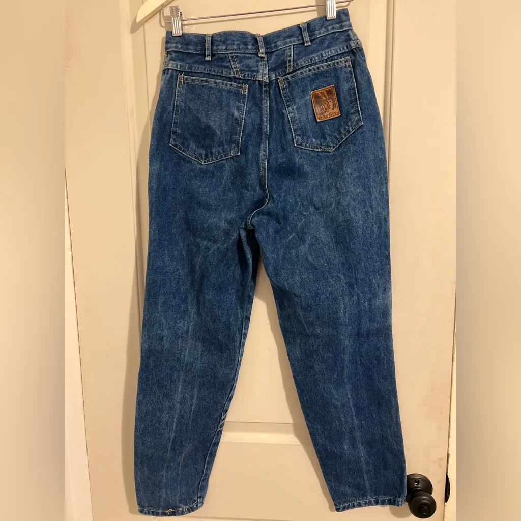 ShyGer Shy Ger Mom Jeans Western Denim Vintage Braided Embroidery Y2K Festival Blue Size undefined - Image 3