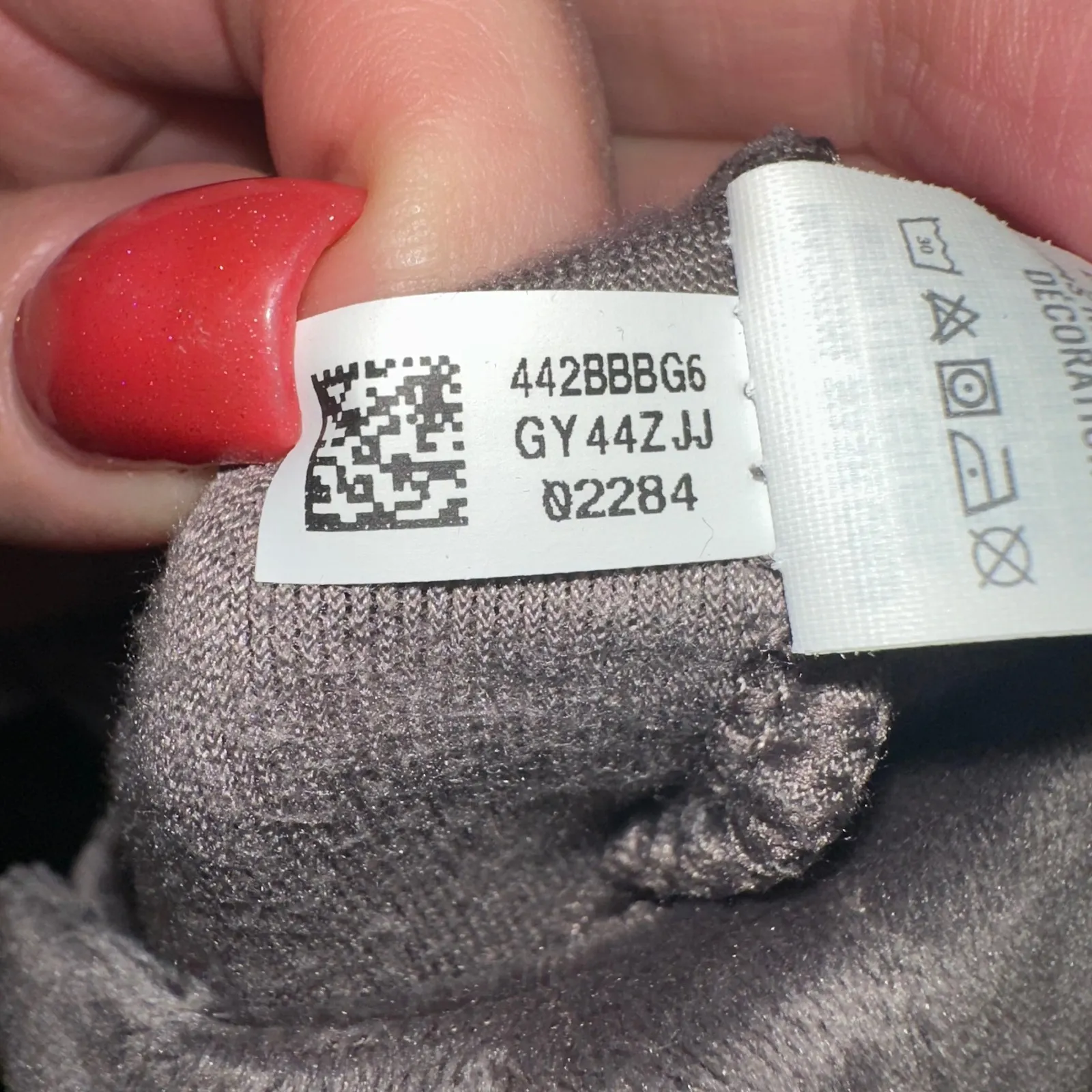 Aerie Offline Velour Hoodie Pullover Top Gray Women's XXL - Image 4