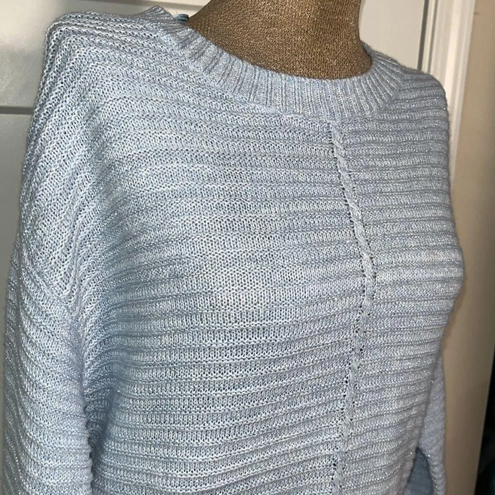 Nine West Women’s Ribbed Metallic Sweater Dress size M - Image 3